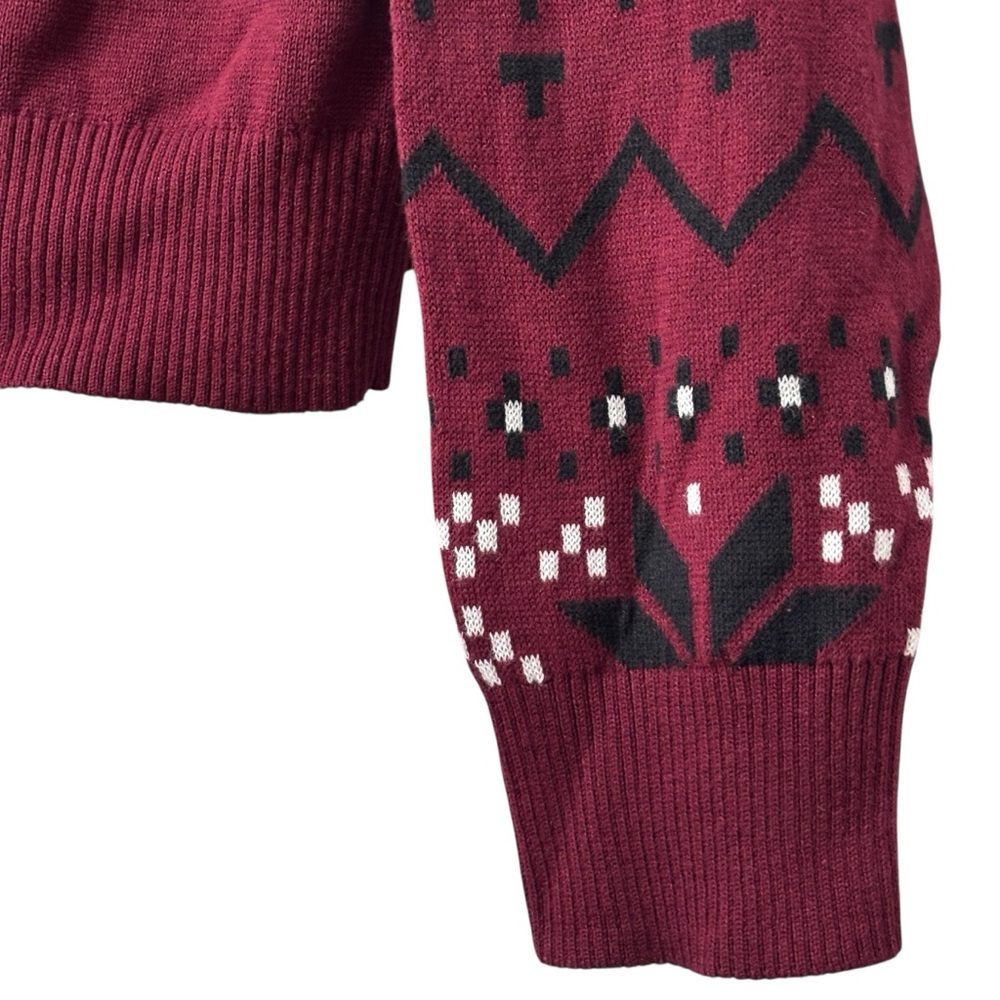 Mad Engine Disney 100 Star Wars Men’s Darth Vader Santa Hat Maroon Sweater NWT - Picture 5 of 11